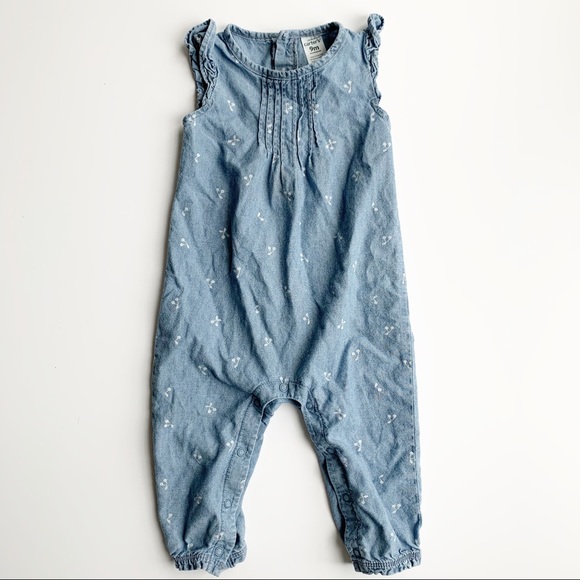 Carter's Other - Carter’s Chambray And Cherries Jumpsuit Romper